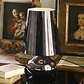cindy led da tavolo platino metallic