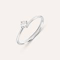 anello solitario grace oro bianco diamante collezione grace misura 52 oro bianco