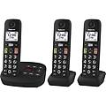 kx-tgu133exb telefono cordless digitale con segreteria telefonica unità base e 3 ricevitori