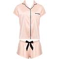 abigail set camicia e short rosa chiaro/nero