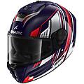 casco moto integrale spartan rs byhron blu bianco crom taglia m