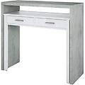 tavolo da scrivania allungabile bureau bianco/grigio