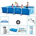 - piscina fuori terra rettangolo 450x220x84 cm blu include accessori coordinati a370