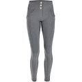 pantaloni push up wr. up 7/8 vita media cotone organico grigio mélange donna extra small