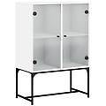 - mobile con ante in vetro bianco 69x37x100 cm