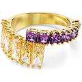 SWAROVSKI anello matrix taglio misto multicolore placcato color oro 50