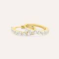 orecchini a cerchio claire oro giallo cubic zirconia collezione claire oro giallo
