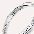 anello fedina silver collection argento rodiato cubic zirconia collezione silver collection misura