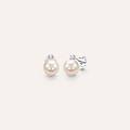 orecchini lobo gold pearls oro bianco perla d'acqua dolce diamante collezione gold pearls oro