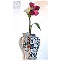 - vaso in procellana bone china decorata diametro cm. 23 altezza cm. 26 melania linea hybrid