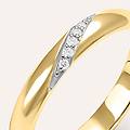 fede comoda 3 mm oro giallo diamante collezione fede fantasia 375/1000 oro giallo