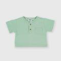 t-shirt serafino in jersey da neonato verde taglia 3m