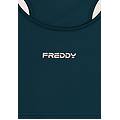 reggiseno sportivo in tessuto tecnico con logo bronzo dark sea donna small