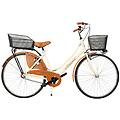 bicicletta donna da passeggio misura 26 bici città vintage con 2 cestini beige