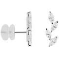 orecchini lobo claire oro bianco cubic zirconia collezione claire oro bianco