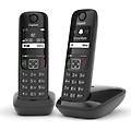 as690 duo coppia di telefoni cordless funzione vivavoce 150 voci rubrica colore nero as690 duo