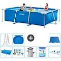 - piscina fuori terra rettangolo 300x200x75 cm blu include accessori coordinati a219