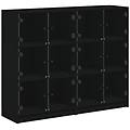 - libreria con ante nera 136x37x109 cm in legno multistrato