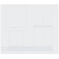 piano cottura induzione 4 zone l 59 cm bianco