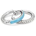 orecchini a cerchio lady sweet acciaio cristallo collezione lady sweet bianco