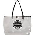 borsa shopper in pvc trasparente con logo tondo
