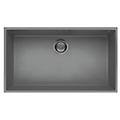 lavello 1 vasca (76x44cm) quadra 130 sottotop light grey opaco lkq13097bso
