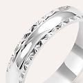 fede classica diamantata 4 mm oro bianco collezione fede fantasia 750/1000 oro bianco