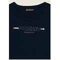 t-shirt da donna con strass e banda logata sulle spalle dark sapphire donna small