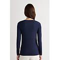 maglia manica lunga in fresh bamboo donna blu taglia s