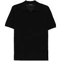 polo nera in maglia punto militare