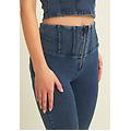 pantaloni wr. up superskinny effetto denim vita alta design skyline denimblue-seam blue donna extra