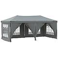 - tenda per feste pieghevole con pareti laterali antracite 3x6 m