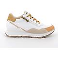 sneakers da donna bianco e giallo con zip taglia 40
