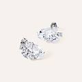 orecchini lobo red carpet argento rodiato cubic zirconia collezione red carpet bianco