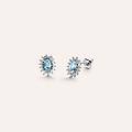 orecchini lobo amélie oro bianco topazio cubic zirconia collezione amélie oro bianco