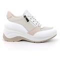 sneakers con zeppa da donna bianco con zip taglia 35