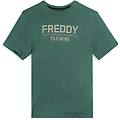 freddy. t-shirt con logo centrale e dettaglio camouflage tshirt ritiro gratis