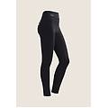 pantaloni vita media in jersey con cuciture decorative nero donna small