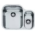lavello 2 vasche (58cm) amx 160 armonia inox spazzolato 122 0021 448