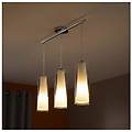 lampadario neoclassico pinto bianco paralume trasparente 3x e27 ø0cm