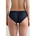 slip in seta e pizzo donna blu taglia 4