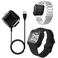 - kit nero in acciaio in acciaio inossidabile + strumento + caricabatterie usb