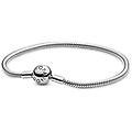 - 590728-23 bracciale da donna chiusura a sfera argento sterling colore argento lunghezza 23 cm