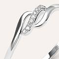 anello fantasia sophia oro bianco diamante collezione sophia misura 60 oro bianco