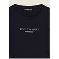 t-shirt da donna comfort con stampa dorata dark sapphire donna extra small