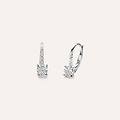 orecchini lobo punto luce petali oro bianco diamante collezione petali oro bianco