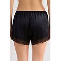 pantaloncino in seta con pizzo donna nero taglia l
