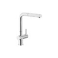 miscelatore per lavello a bassa pressione con doccetta estraibile serie live bplv117/1cr cromato