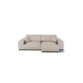 divano angolare paulina in velluto felpato beige237x144x79