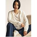 t-shirt in jersey modal con strass e taglio arrotondato star white donna large
